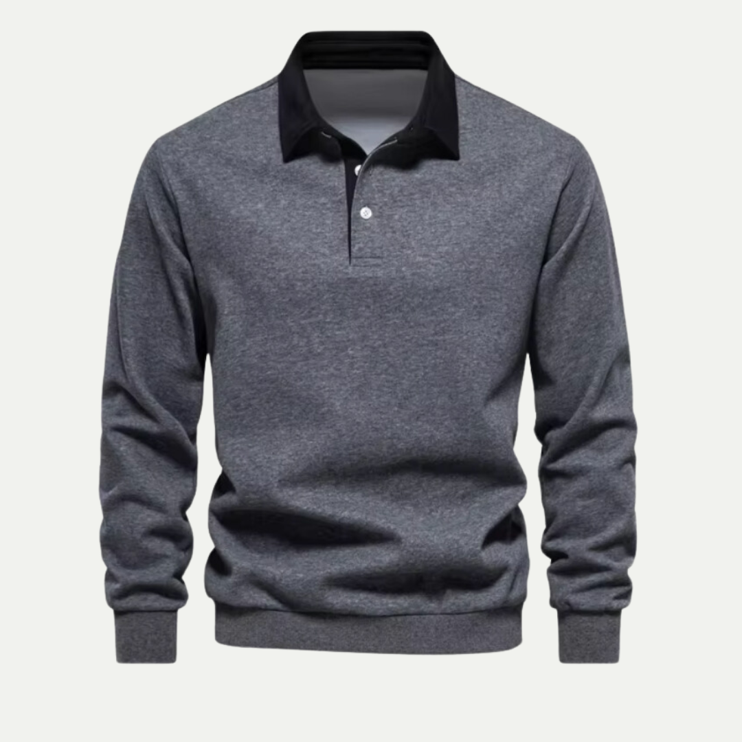VogeLuxe | Men’s Classic Contrast-Collar Shirt 3