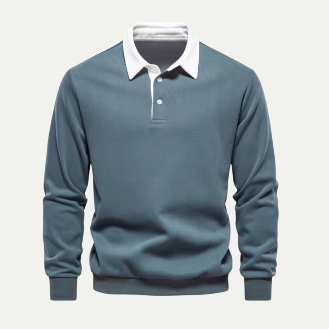 VogeLuxe | Men’s Classic Contrast-Collar Shirt 4