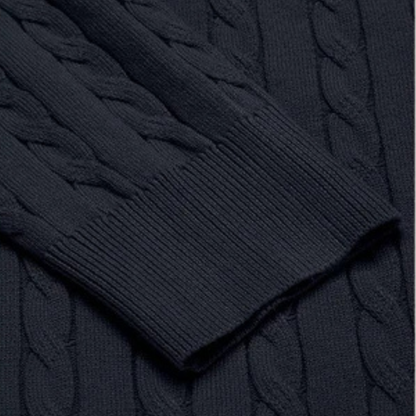 VogeLuxe | Men’s Classic Cotton Cable Knit Sweater 2