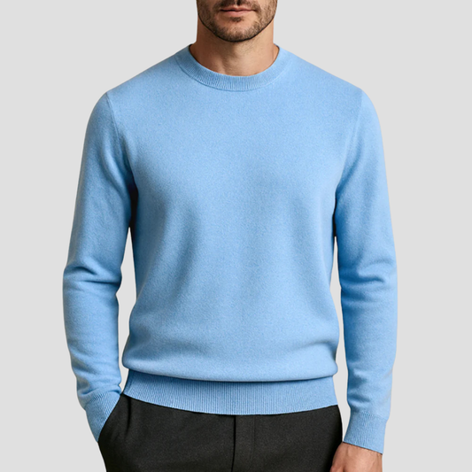 VogeLuxe | Men’s Classic Crew Neck Fine Knit Sweater 0