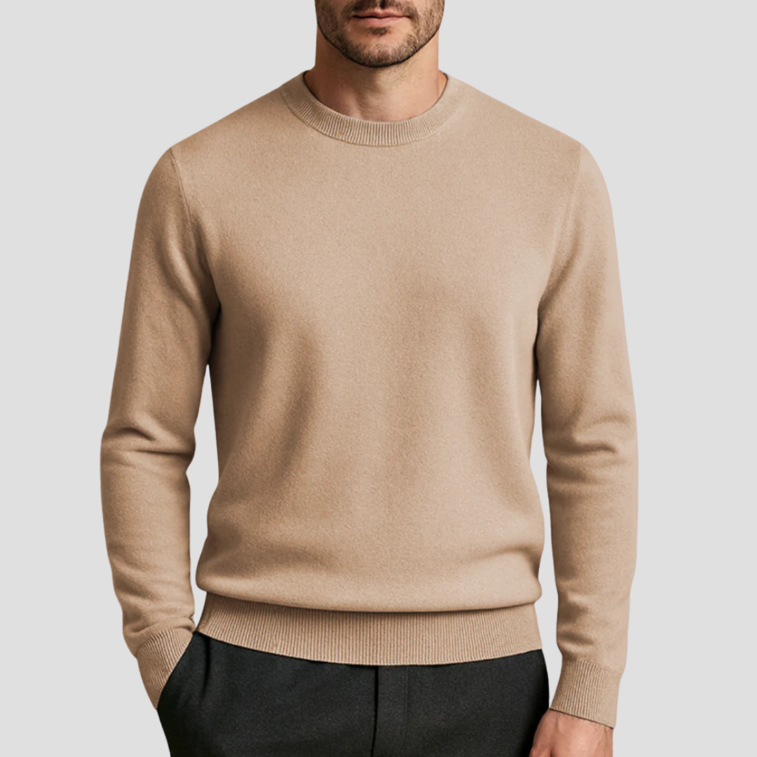 VogeLuxe | Men’s Classic Crew Neck Fine Knit Sweater 12