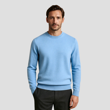 VogeLuxe | Men’s Classic Crew Neck Fine Knit Sweater 2