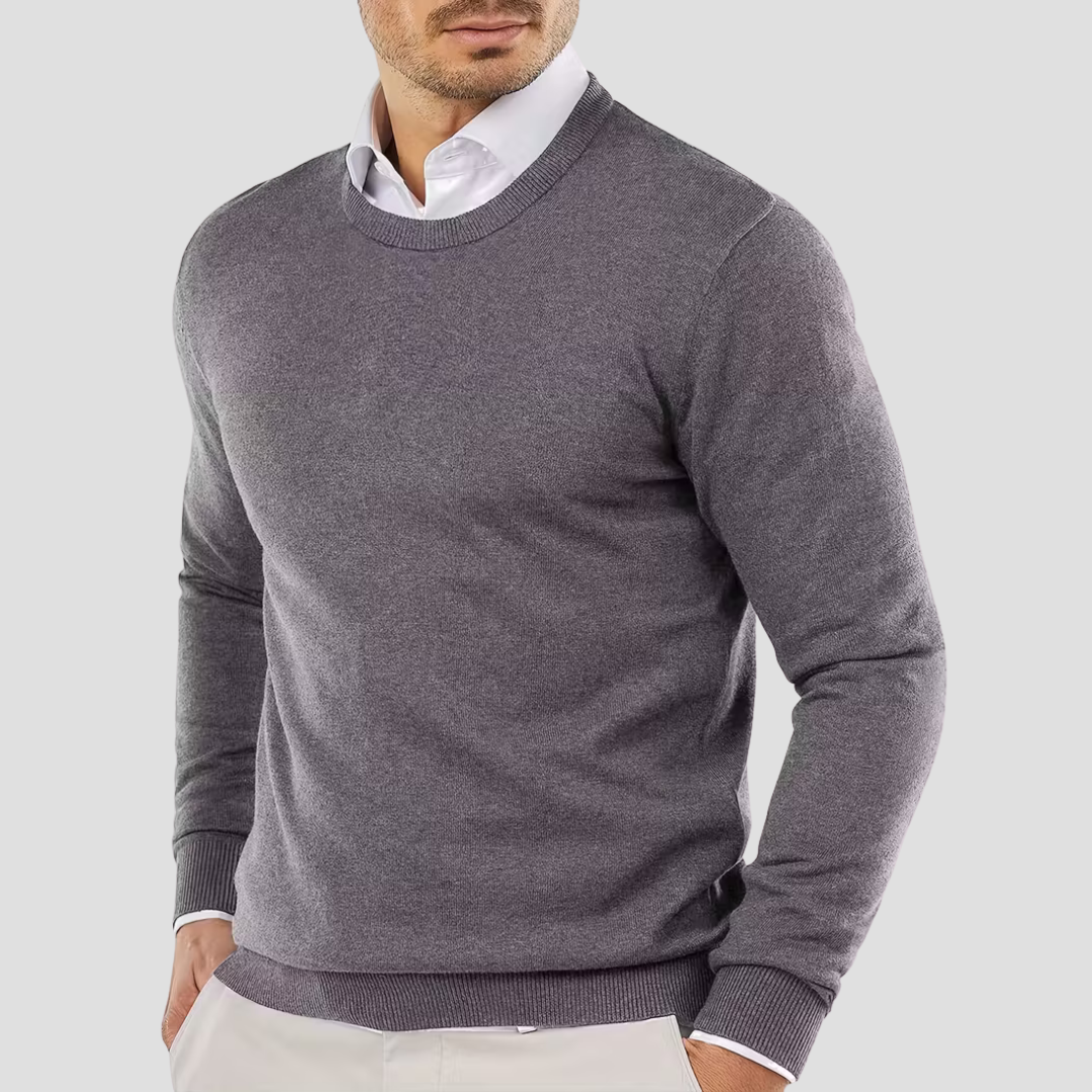 VogeLuxe | Men’s Classic Crewneck Knit Sweater 2