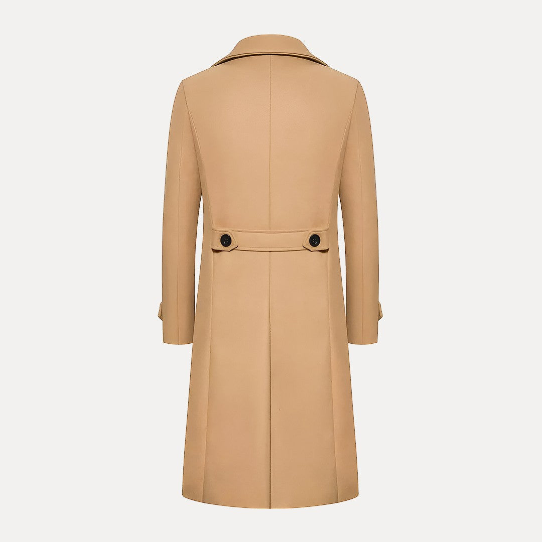 VogeLuxe | Men’s Classic Double-Breasted Wool Trench Coat 1