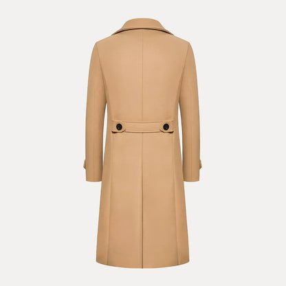 VogeLuxe | Men’s Classic Double-Breasted Wool Trench Coat 1