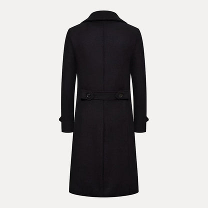 VogeLuxe | Men’s Classic Double-Breasted Wool Trench Coat 3