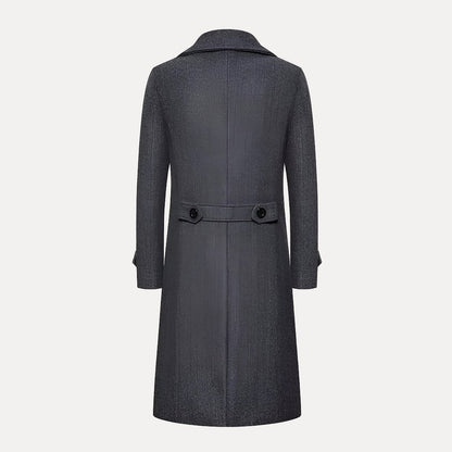 VogeLuxe | Men’s Classic Double-Breasted Wool Trench Coat 5