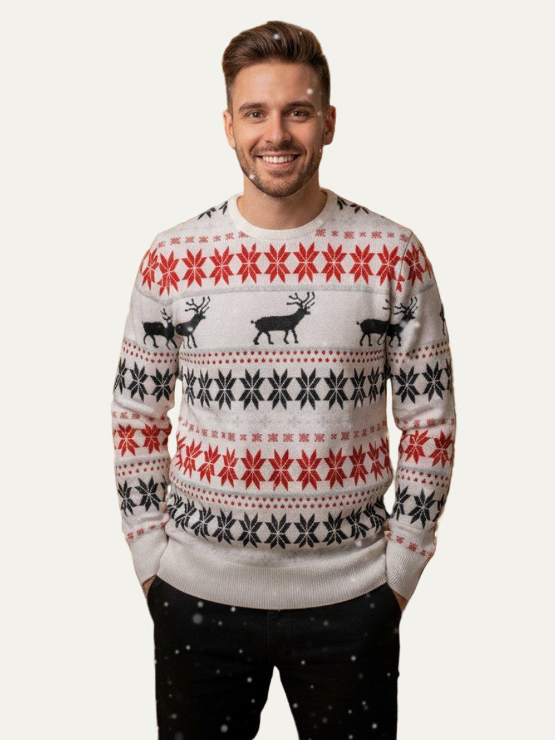VogeLuxe | Men’s Classic Fair Isle Reindeer Christmas Sweater 0