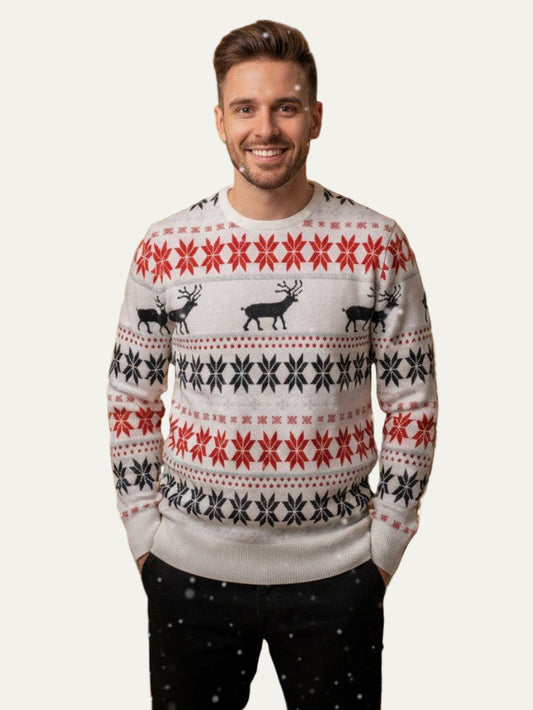 VogeLuxe | Men’s Classic Fair Isle Reindeer Christmas Sweater 0