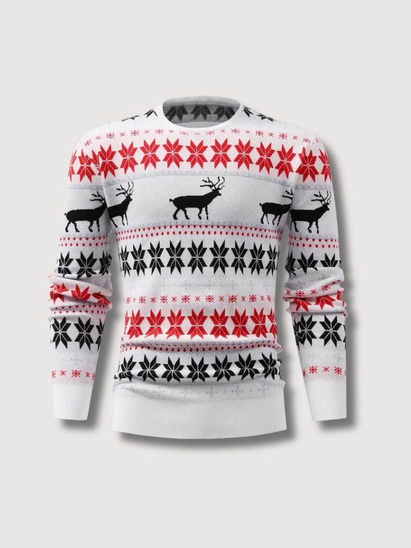 VogeLuxe | Men’s Classic Fair Isle Reindeer Christmas Sweater 1