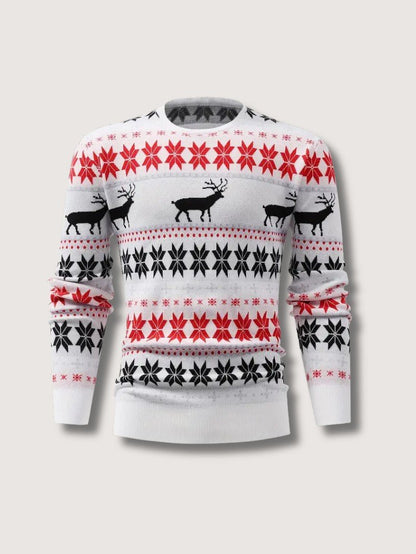 VogeLuxe | Men’s Classic Fair Isle Reindeer Christmas Sweater 1