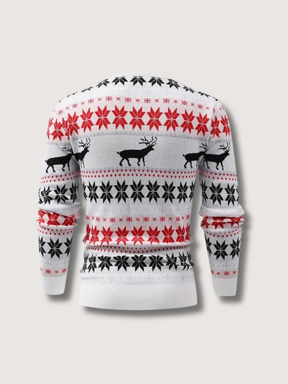 VogeLuxe | Men’s Classic Fair Isle Reindeer Christmas Sweater 2