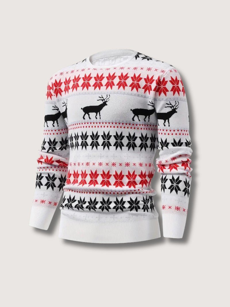 VogeLuxe | Men’s Classic Fair Isle Reindeer Christmas Sweater 3