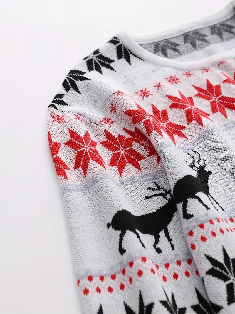 VogeLuxe | Men’s Classic Fair Isle Reindeer Christmas Sweater 8