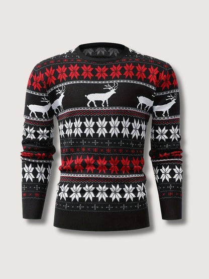 VogeLuxe | Men’s Classic Fair Isle Reindeer Christmas Sweater 9