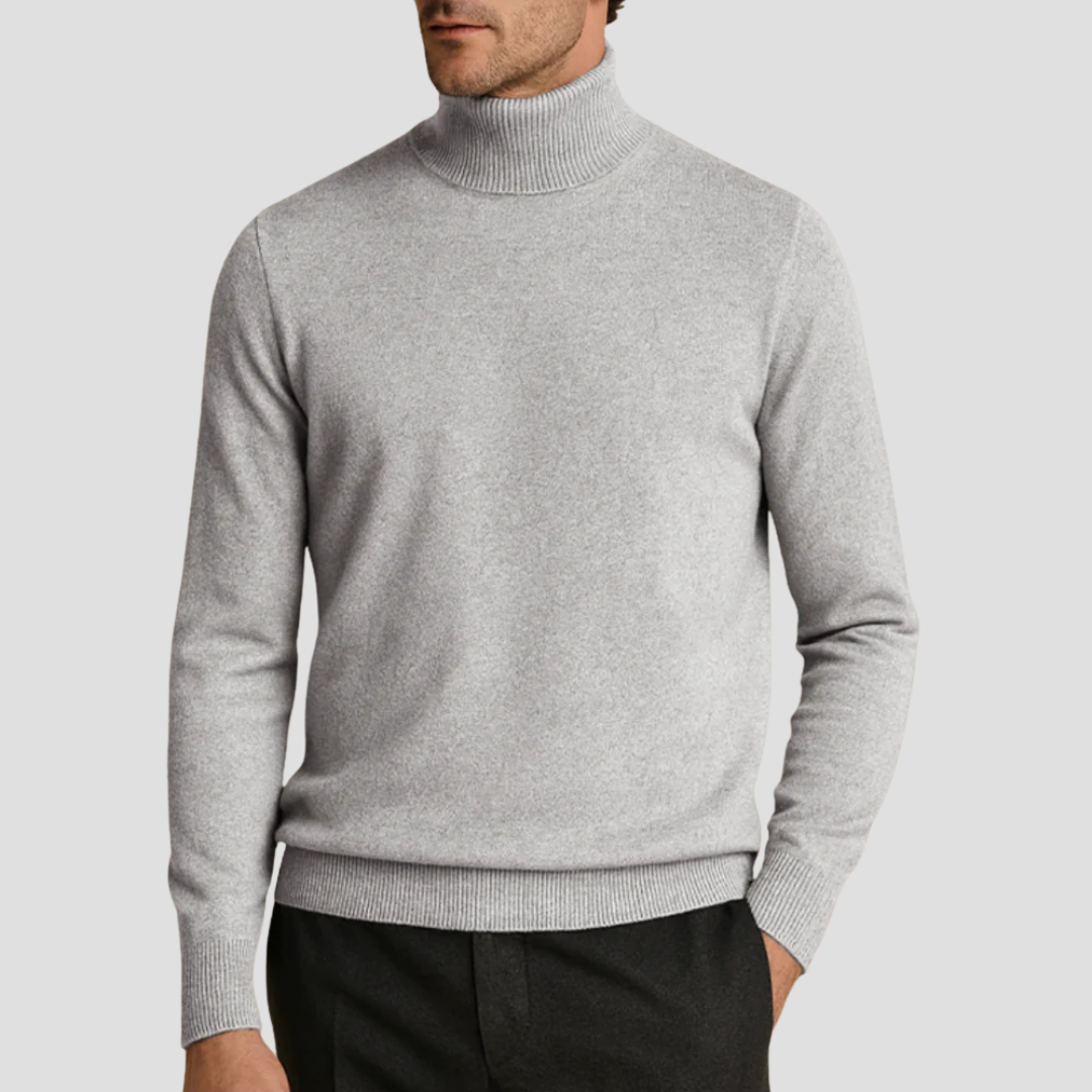 VogeLuxe | Men’s Classic Fitted Turtleneck Sweater 10