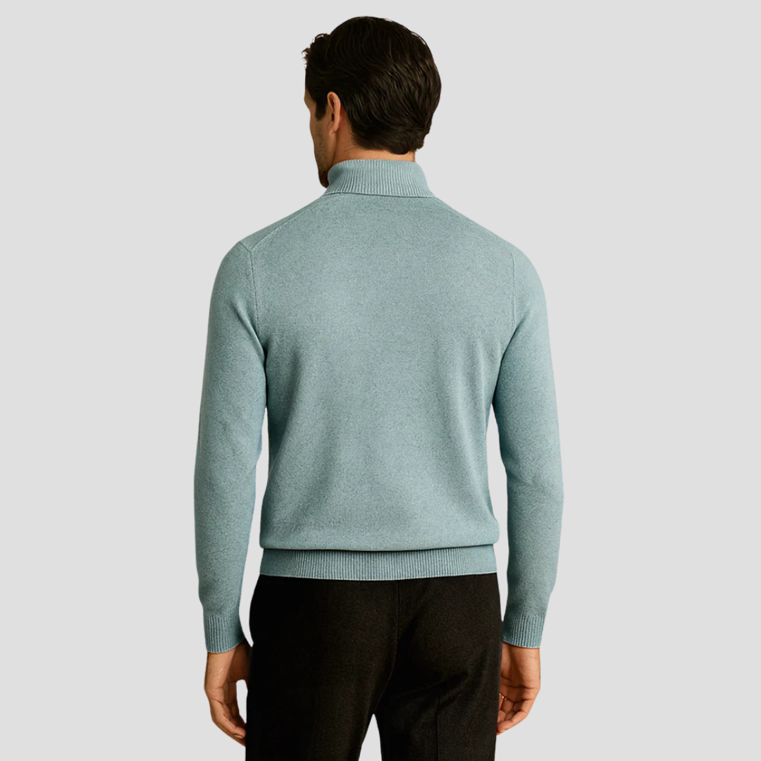 VogeLuxe | Men’s Classic Fitted Turtleneck Sweater 3