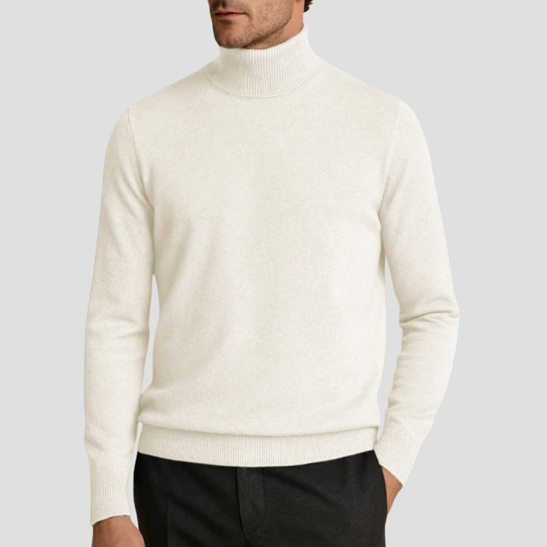 VogeLuxe | Men’s Classic Fitted Turtleneck Sweater 4