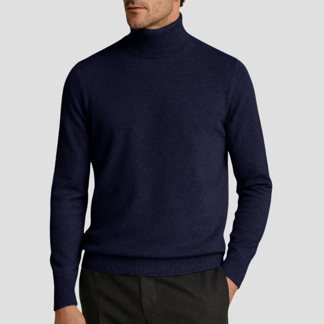 VogeLuxe | Men’s Classic Fitted Turtleneck Sweater 5