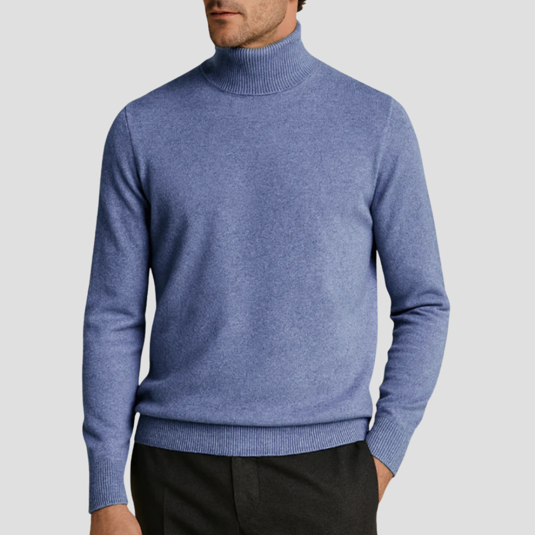 VogeLuxe | Men’s Classic Fitted Turtleneck Sweater 7