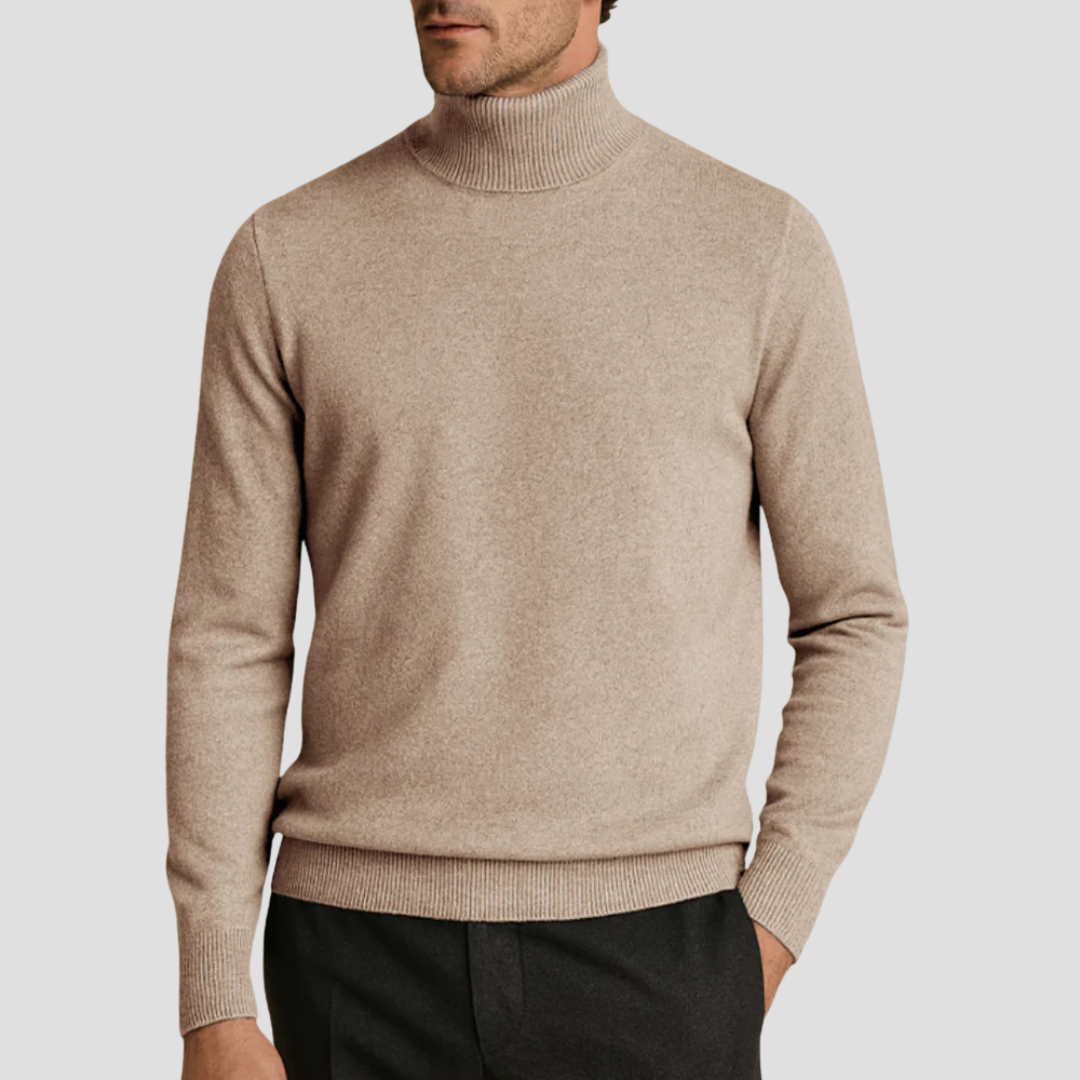 VogeLuxe | Men’s Classic Fitted Turtleneck Sweater 8