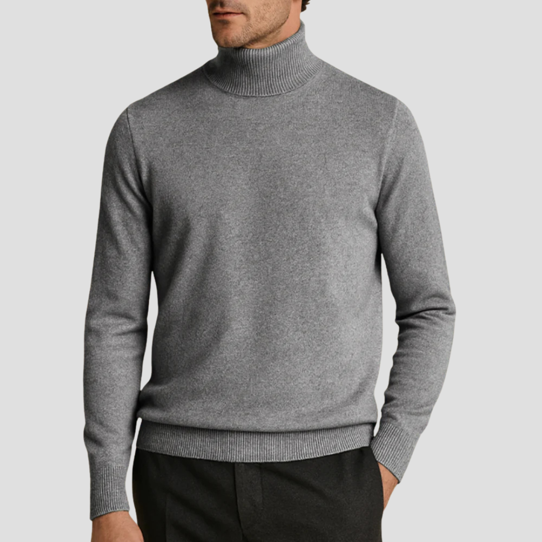 VogeLuxe | Men’s Classic Fitted Turtleneck Sweater 9