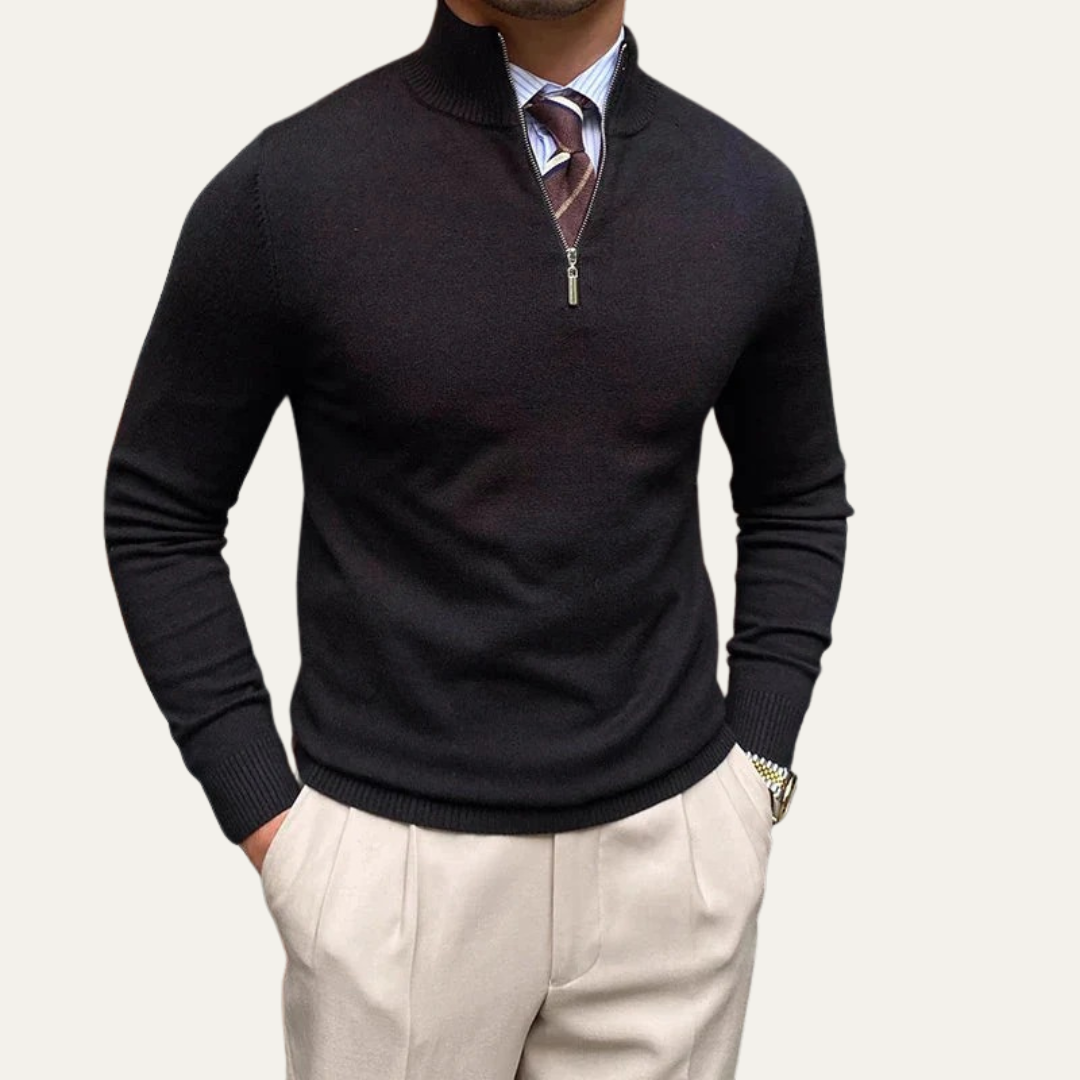 VogeLuxe | Men’s Classic Half-Zip Pullover Sweater 0