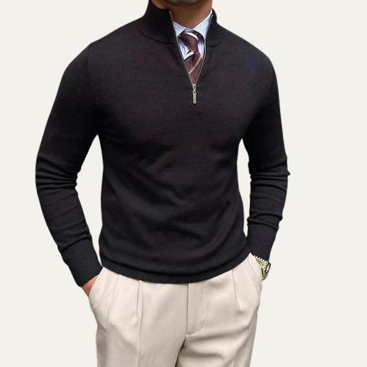 VogeLuxe | Men’s Classic Half-Zip Pullover Sweater 0