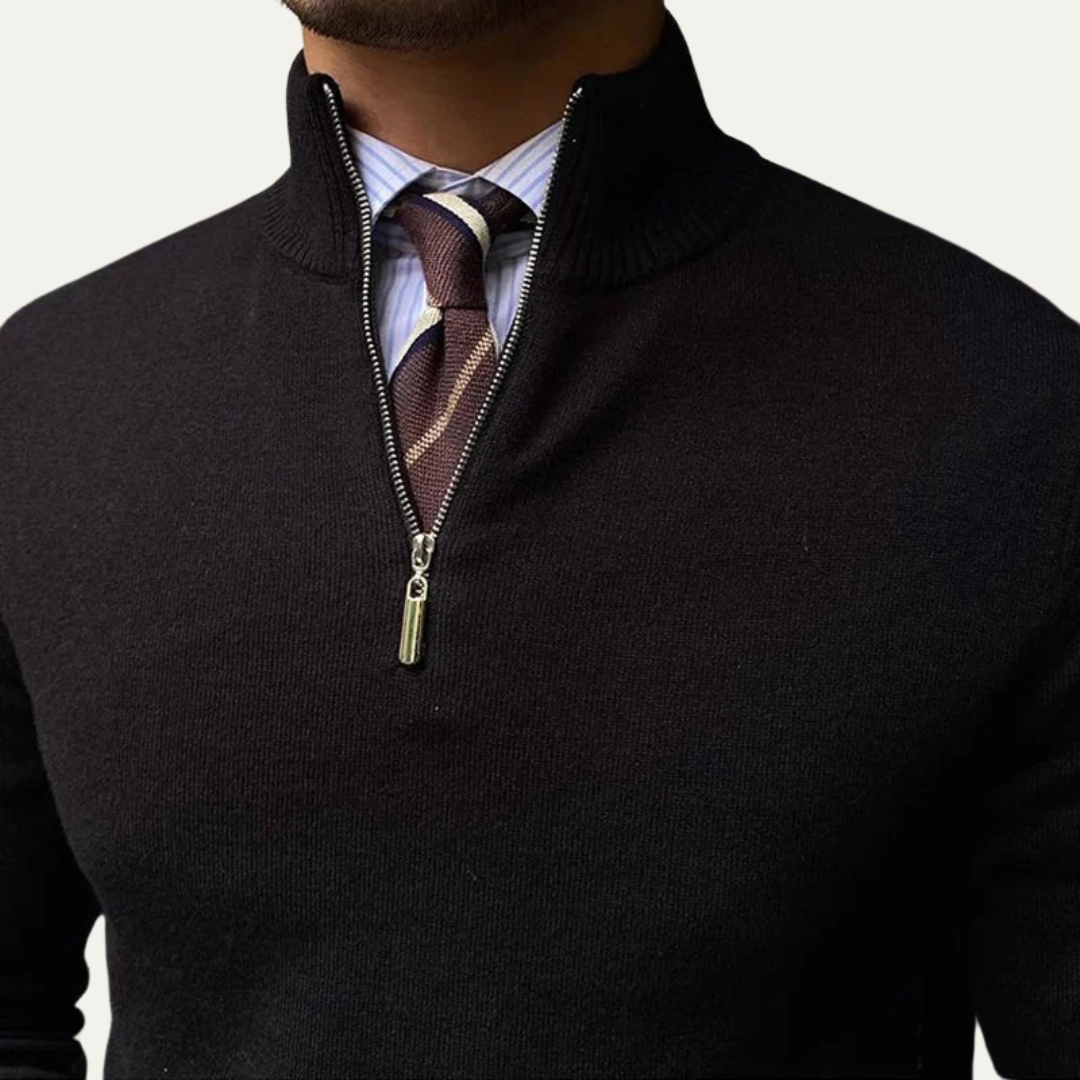 VogeLuxe | Men’s Classic Half-Zip Pullover Sweater 1