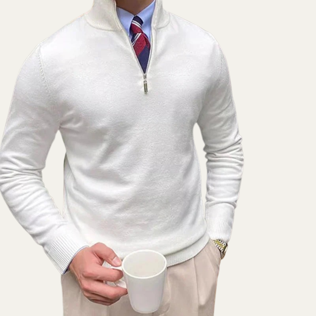 VogeLuxe | Men’s Classic Half-Zip Pullover Sweater 3