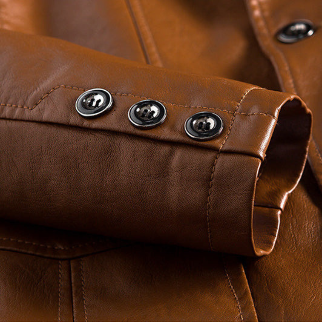 VogeLuxe | Men’s Classic Leather Blazer 2