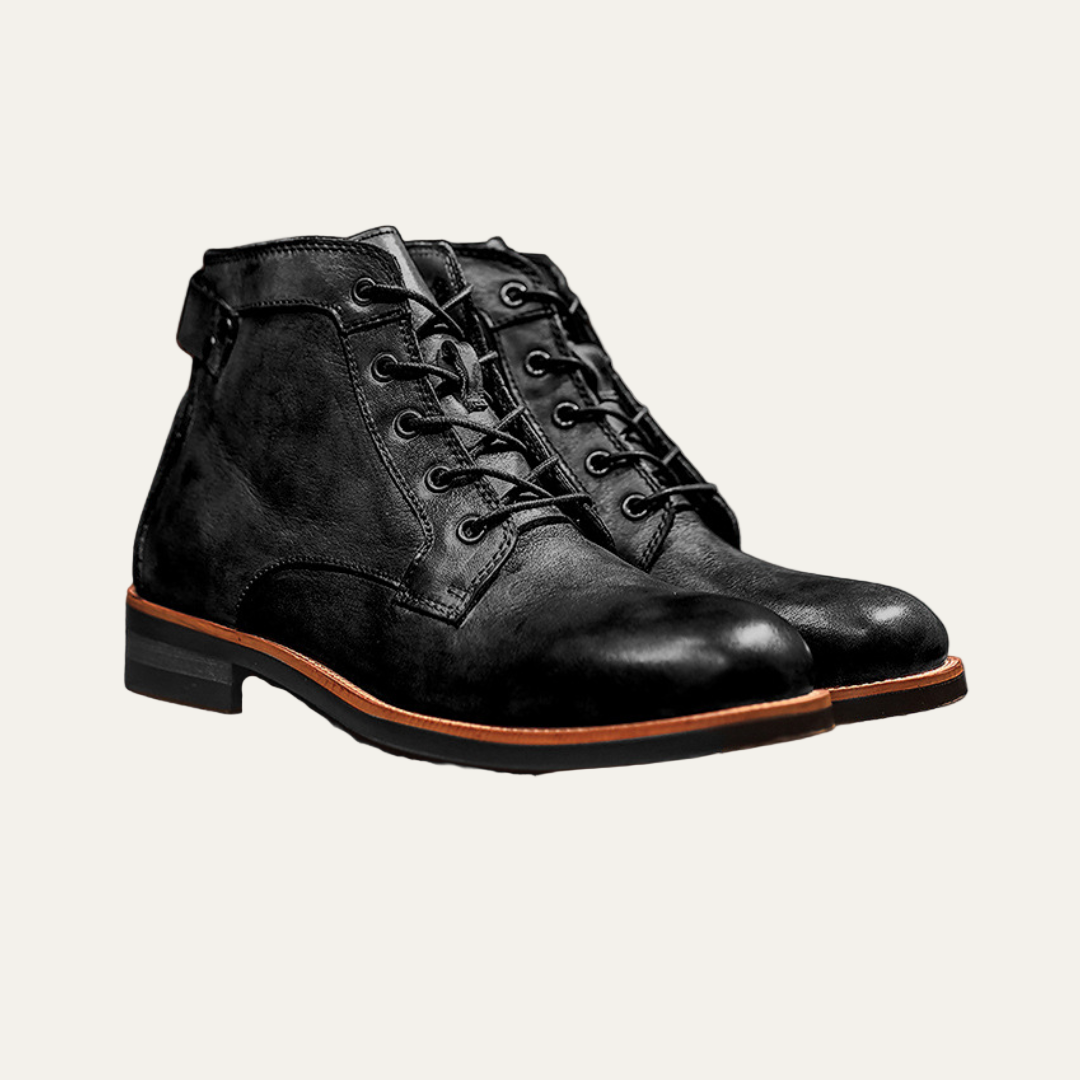 VogeLuxe | Men’s Classic Leather Lace-Up Boots 0