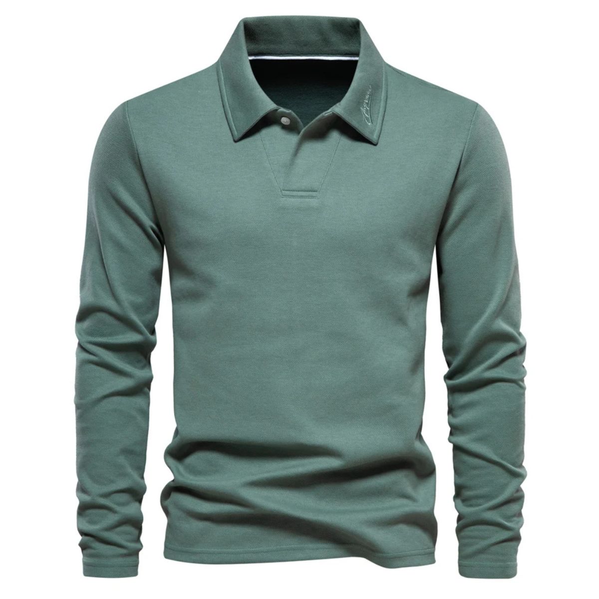 VogeLuxe | Men’s Classic Long-Sleeve Polo 1