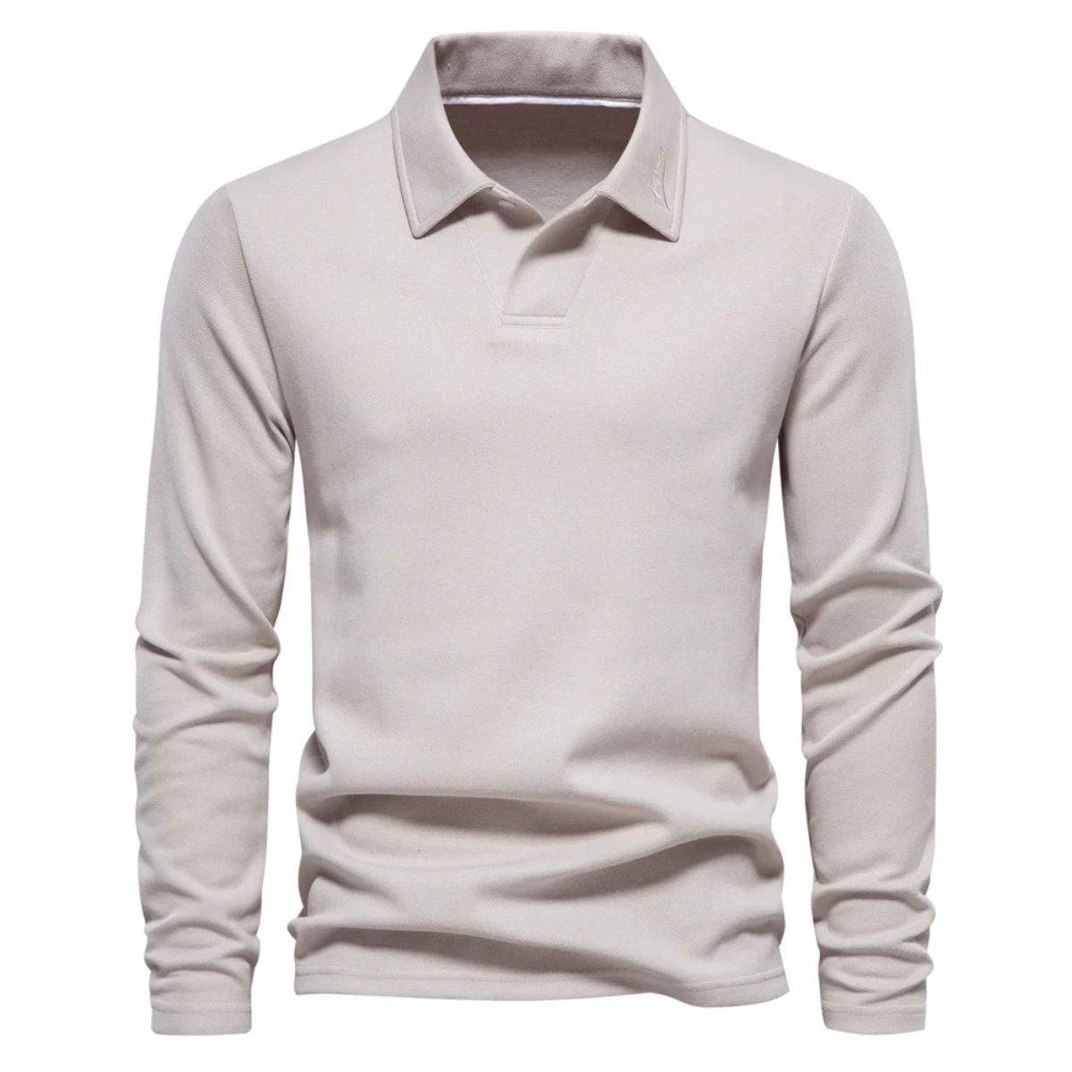 VogeLuxe | Men’s Classic Long-Sleeve Polo 3