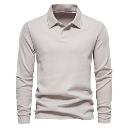 VogeLuxe | Men’s Classic Long-Sleeve Polo 3