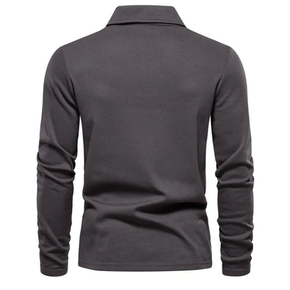 VogeLuxe | Men’s Classic Long-Sleeve Polo 8