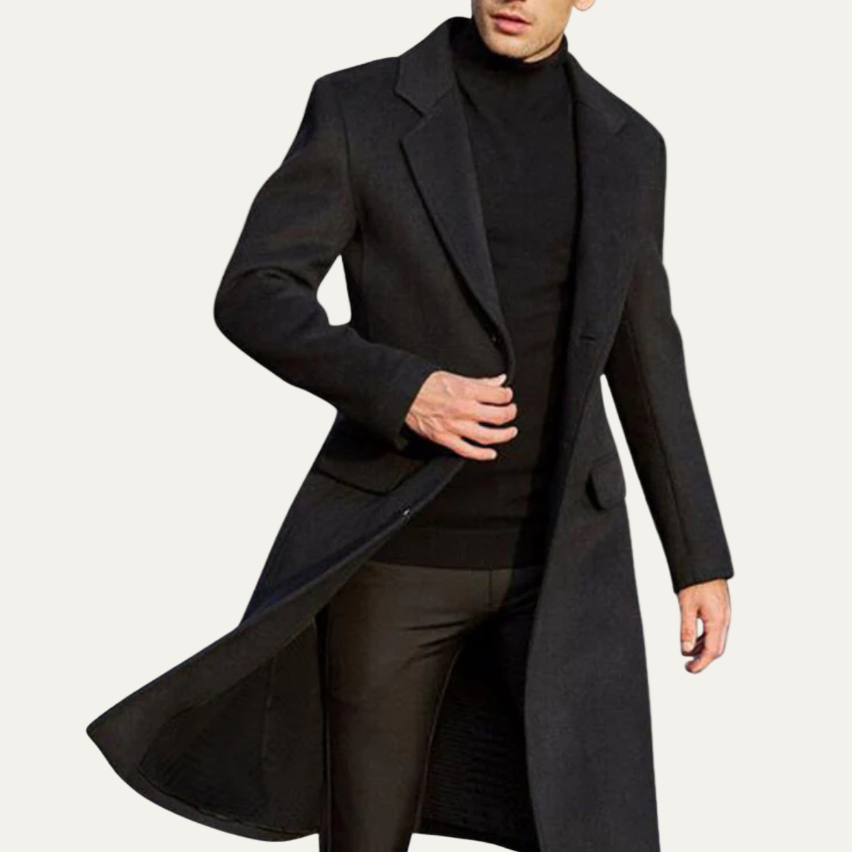VogeLuxe | Men’s Classic Long Overcoat 0