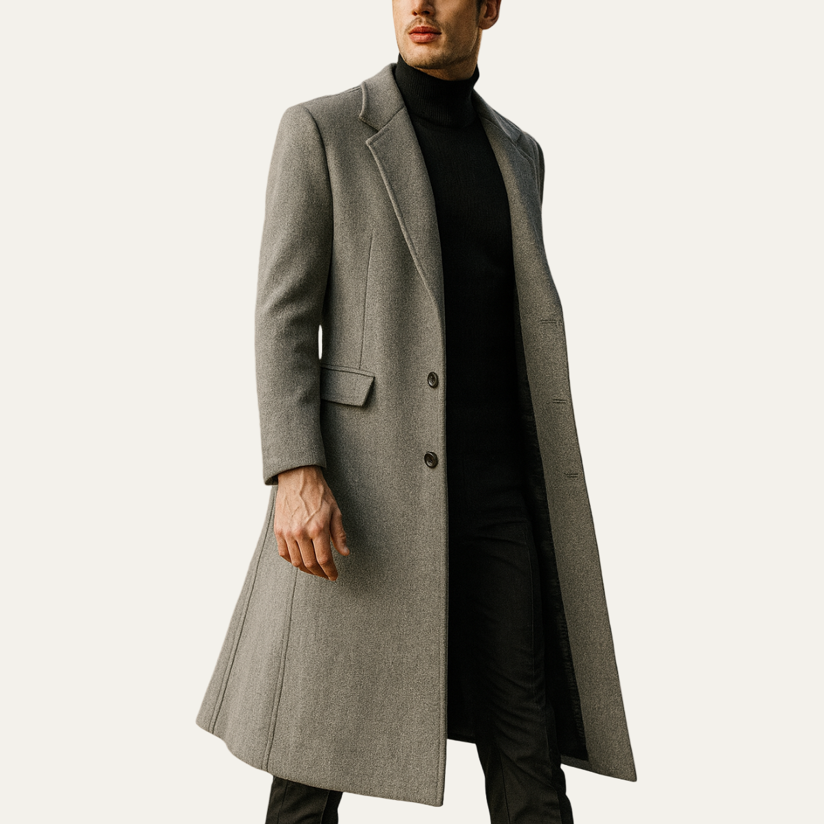 VogeLuxe | Men’s Classic Long Overcoat 1