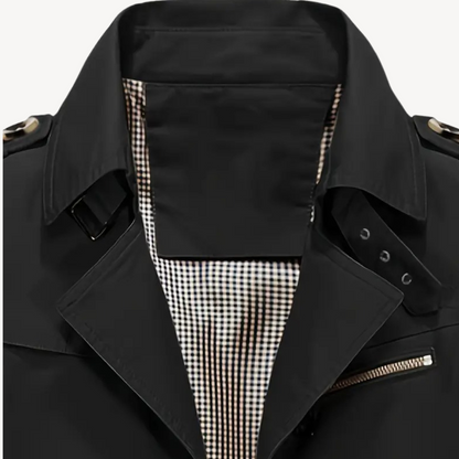 VogeLuxe | Men’s Classic Mid-Length Trench Coat 2