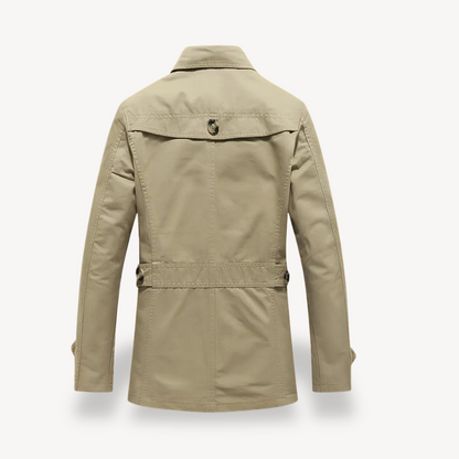 VogeLuxe | Men’s Classic Mid-Length Trench Coat 6
