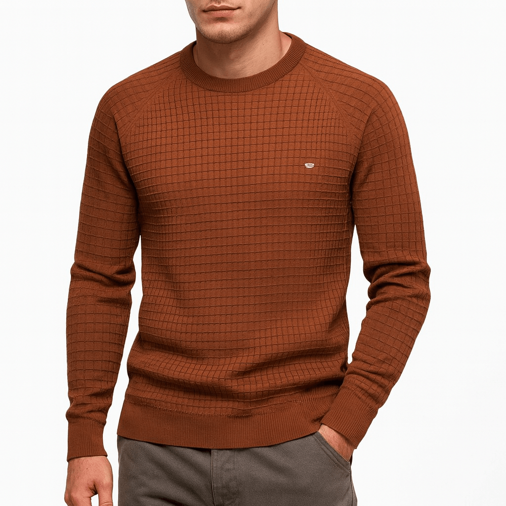 VogeLuxe | Men’s Classic Plaid Knit Sweater 0