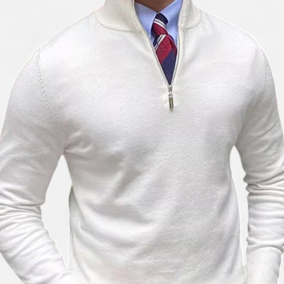 VogeLuxe | Men’s Classic Quarter-Zip Knit Sweater 1