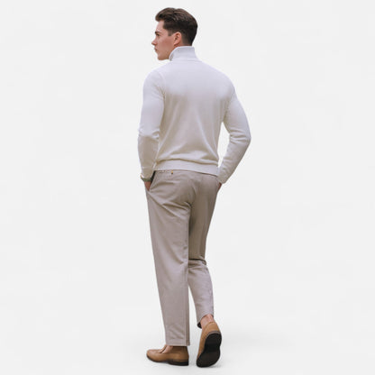 VogeLuxe | Men’s Classic Quarter-Zip Knit Sweater 4