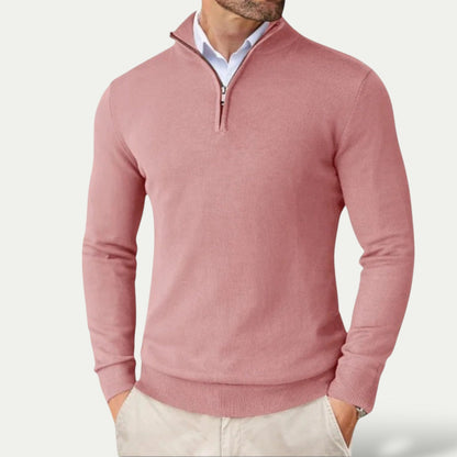 VogeLuxe | Men’s Classic Quarter-Zip Pullover Sweater 2