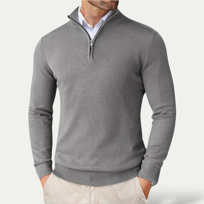 VogeLuxe | Men’s Classic Quarter-Zip Pullover Sweater 5