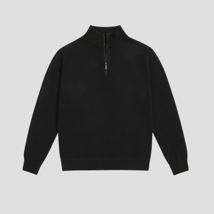 VogeLuxe | Men’s Classic Quarter-Zip Sweater with Mock Neck 1