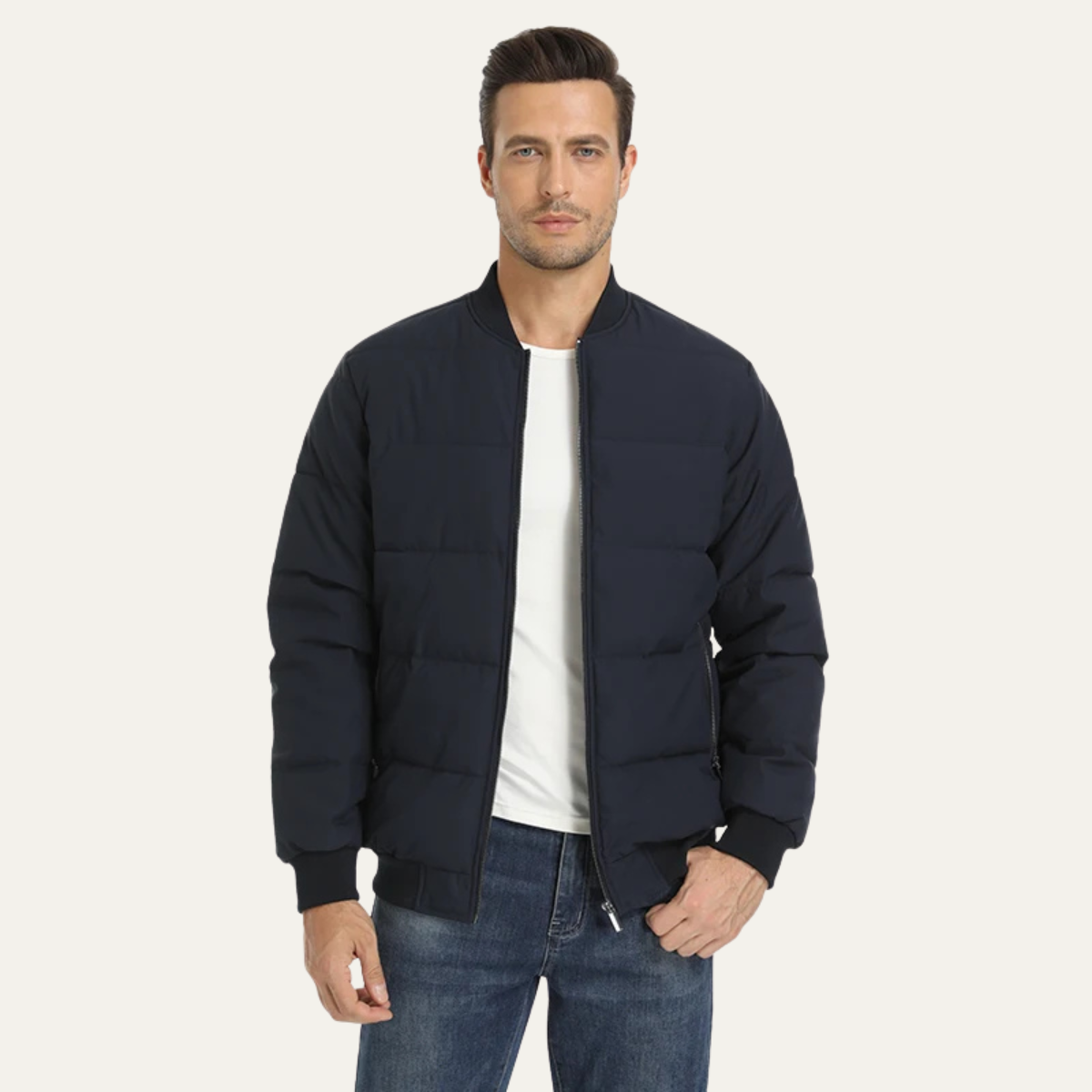 VogeLuxe | Men’s Classic Quilted Bomber Puffer Jacket 1