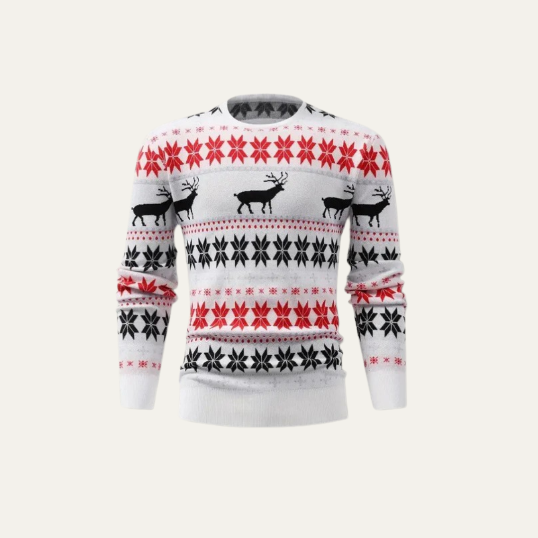 VogeLuxe | Men’s Classic Reindeer Knit Christmas Sweater 0