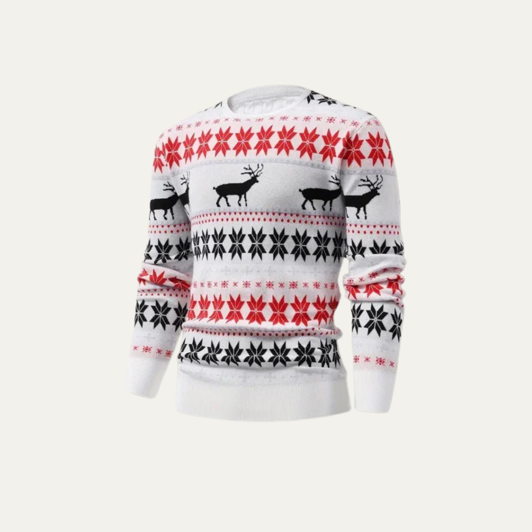 VogeLuxe | Men’s Classic Reindeer Knit Christmas Sweater 2