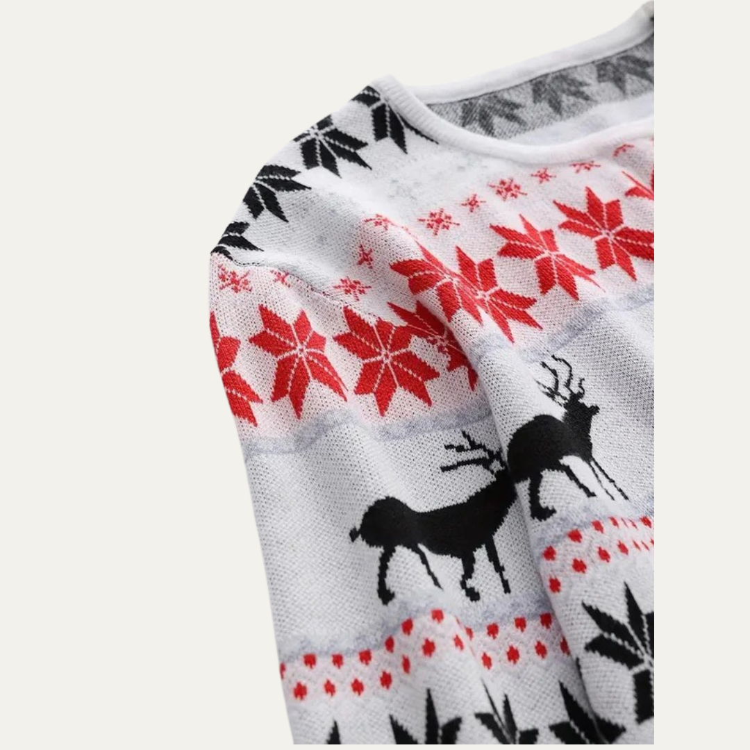 VogeLuxe | Men’s Classic Reindeer Knit Christmas Sweater 4